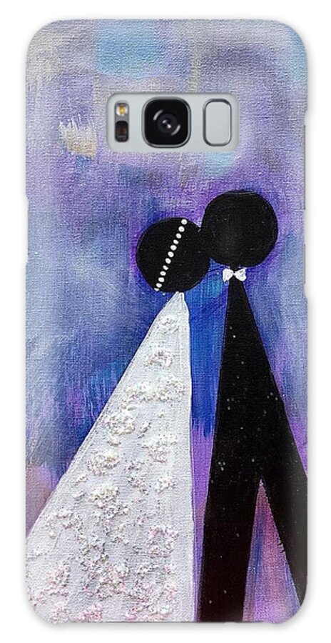 Love Galaxy Case featuring the painting Wedding Day by D Powell-Smith