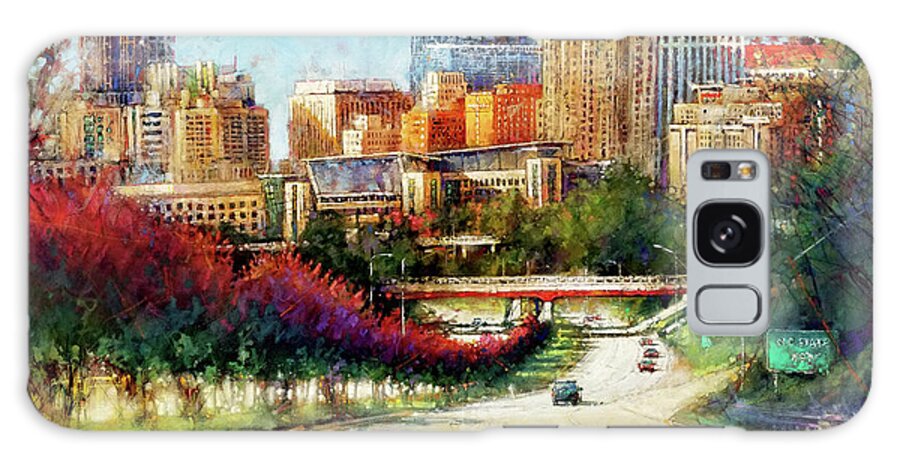 Raleigh Galaxy Case featuring the painting Welcome to Raleigh by Dan Nelson
