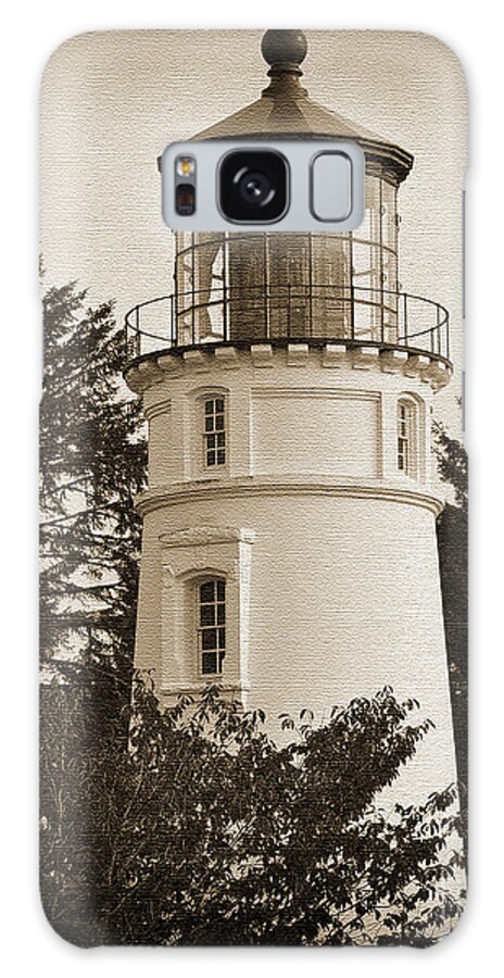 Sepia Galaxy Case featuring the digital art Oregon Coast Lighthouse by Kirt Tisdale
