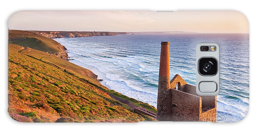 Wheal Coates Galaxy Case featuring the photograph Wheal Coates abandoned cornish tin mine near St Agnes, Cornwall, England by Neale And Judith Clark