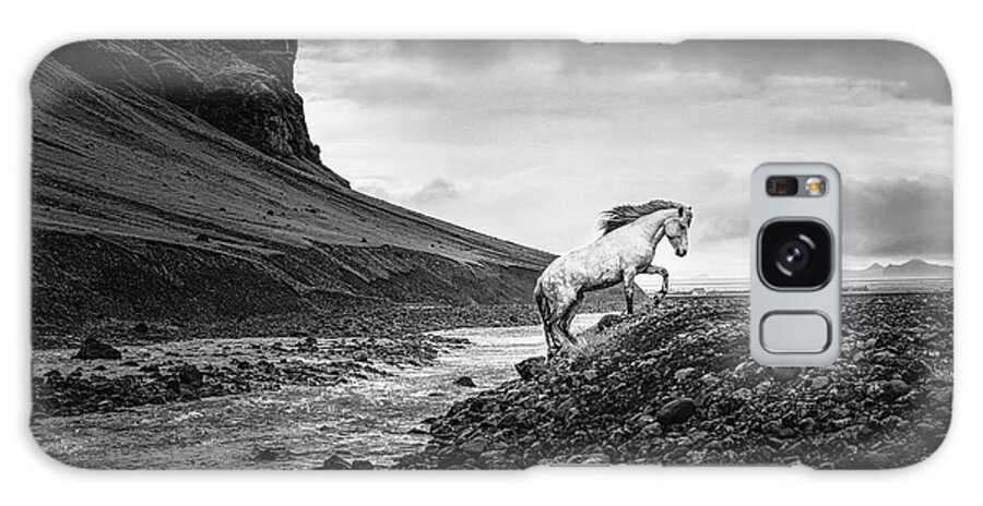 Icelandic Horse Galaxy Case featuring the photograph Where there is no path II - Horse Art by Lisa Saint