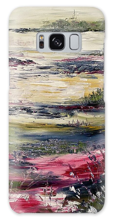 Landscape Galaxy Case featuring the painting Whispers of Cushing Maine by Kellie Chasse