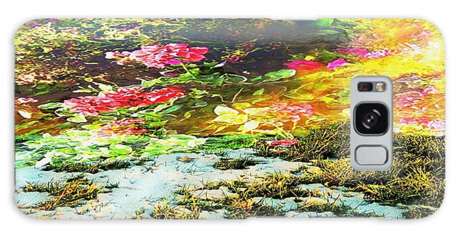 Digital Spring Season Weather Snow Galaxy Case featuring the digital art Whispers of Spring by Bob Shimer