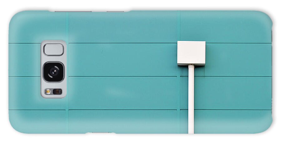 Urban Galaxy Case featuring the photograph White Box on Teal Wall by Stuart Allen