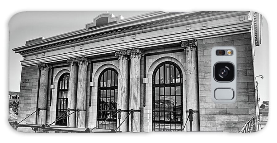 Wichita Kansas Galaxy Case featuring the photograph Wichita Kansas Union Station - Black and White by Gregory Ballos