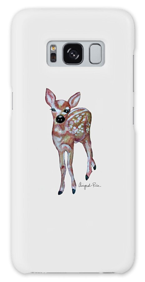 Deer Galaxy Case featuring the painting Wild Fawn by Aingeal Rose by AHONU Aingeal Rose