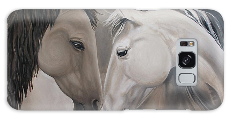 Horse Galaxy Case featuring the painting Wild Horses by Ashley Lane