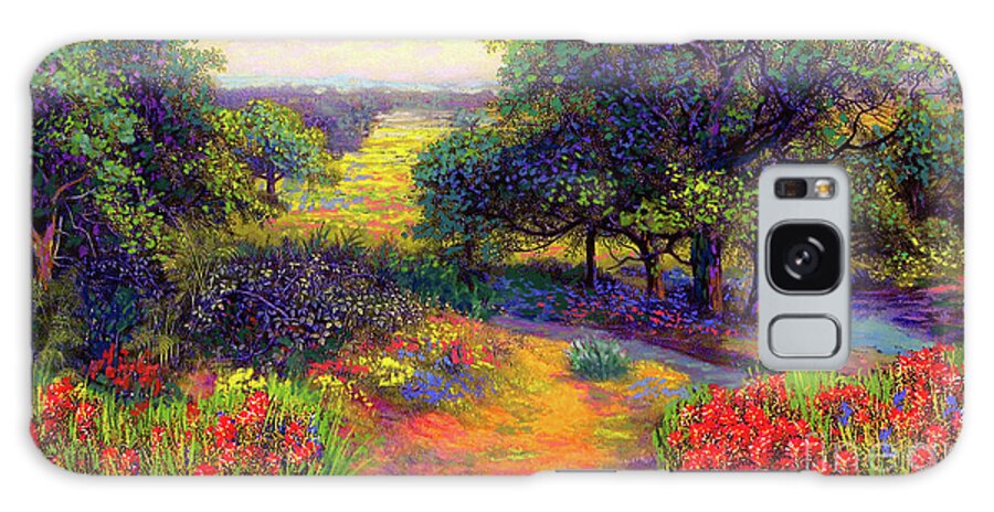 Landscape Galaxy Case featuring the painting Wildflower Meadows of Color and Joy by Jane Small