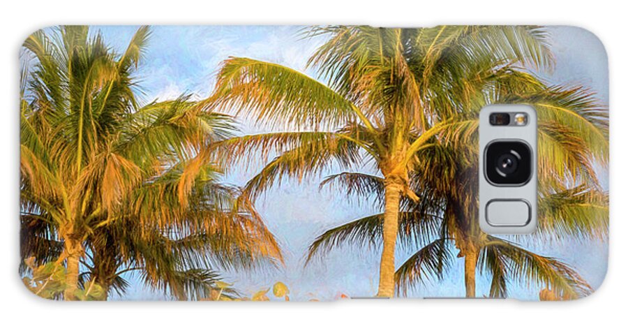 Landscape Galaxy Case featuring the photograph Wind and Sun Through The Palm Trees by Michael Smith