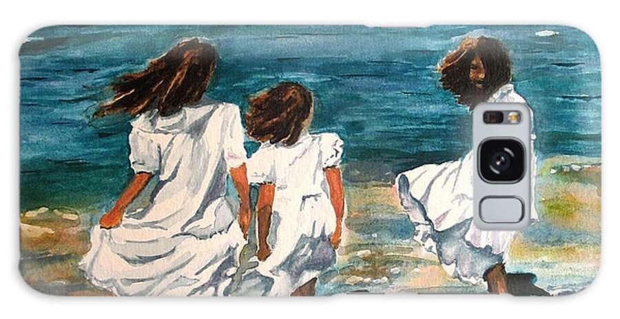 Girls Galaxy Case featuring the painting Windy Day by Karen Ilari