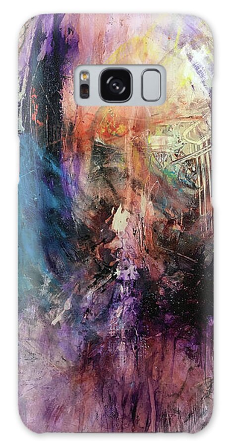 Abstract Art Galaxy Case featuring the painting Wings Tearing Angel by Rodney Frederickson