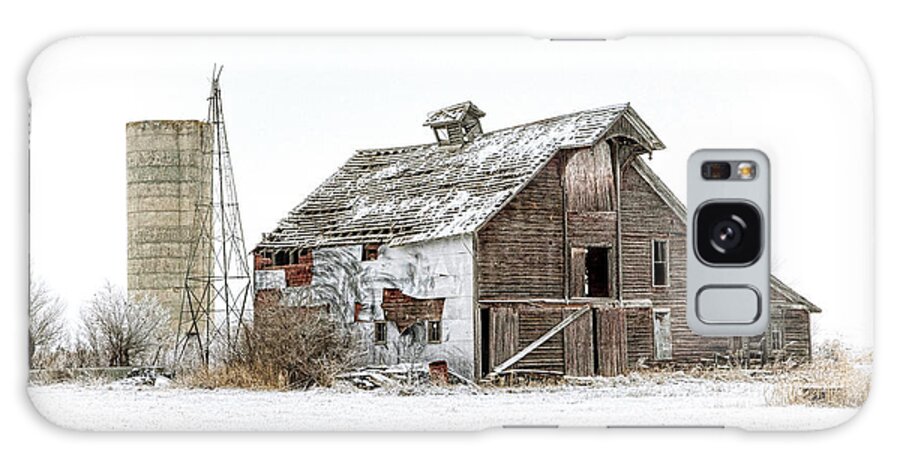 Barn Galaxy Case featuring the photograph Winter Barn by Ron Weathers