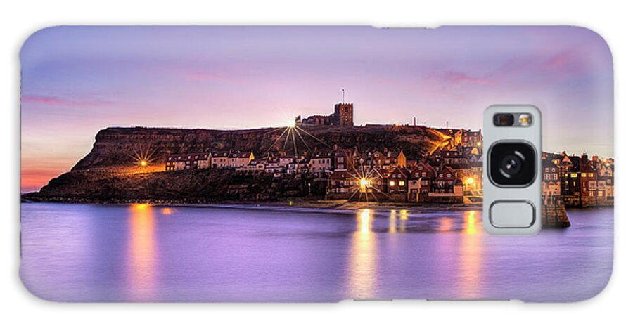 Whitby Sunrise Galaxy Case featuring the photograph Winter Dawn Over Whitby by Janet Burdon