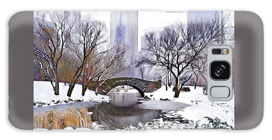 Central Park Galaxy Case featuring the digital art Winter in Central Park by CAC Graphics