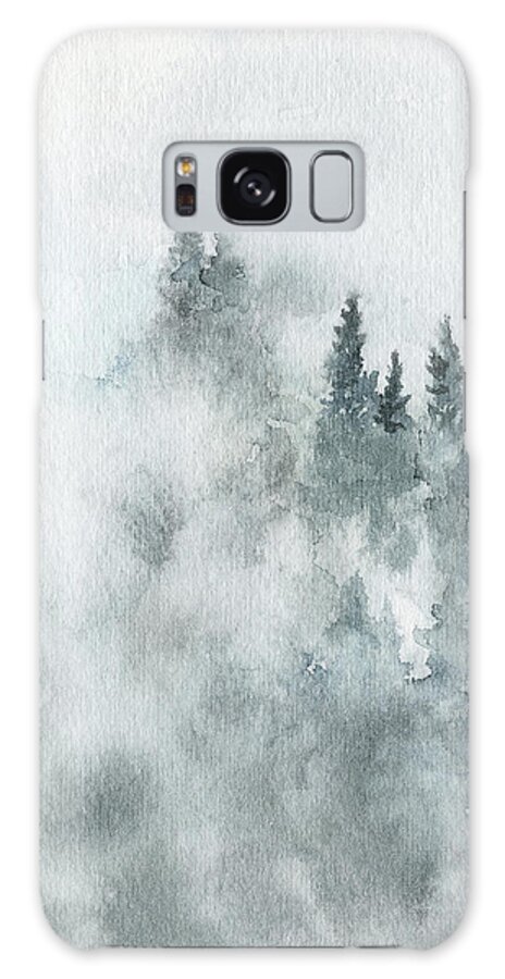 Winter Galaxy Case featuring the painting Winter Mountain Air by Ink Well