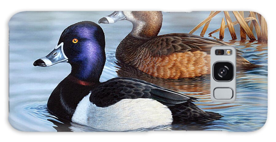 Ringnecked Ducks Galaxy Case featuring the painting Winter Ringbills by Guy Crittenden