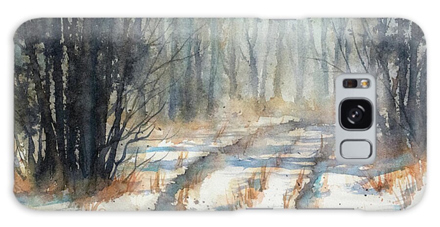 Winter Galaxy Case featuring the painting Winter Road by Rebecca Davis