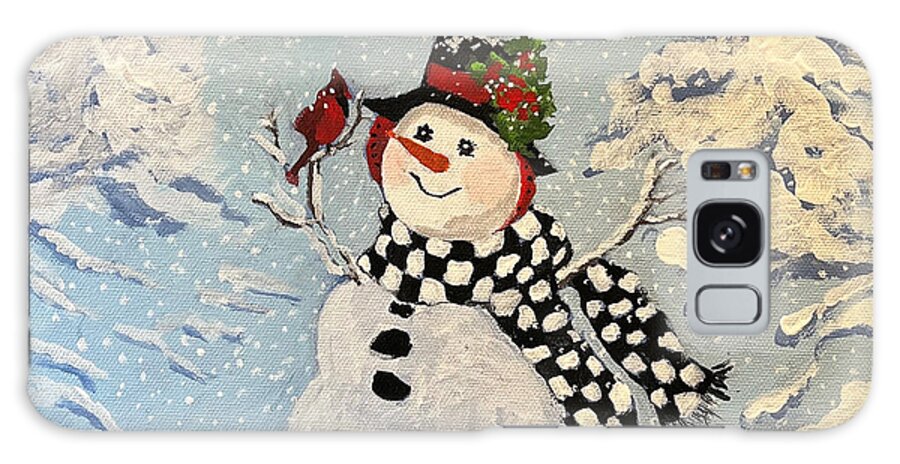 Snowman Galaxy Case featuring the painting Winter Wonderland by Juliette Becker