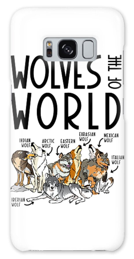 Wolf Galaxy Case featuring the digital art Wolves Of The World by Toms Tee Store
