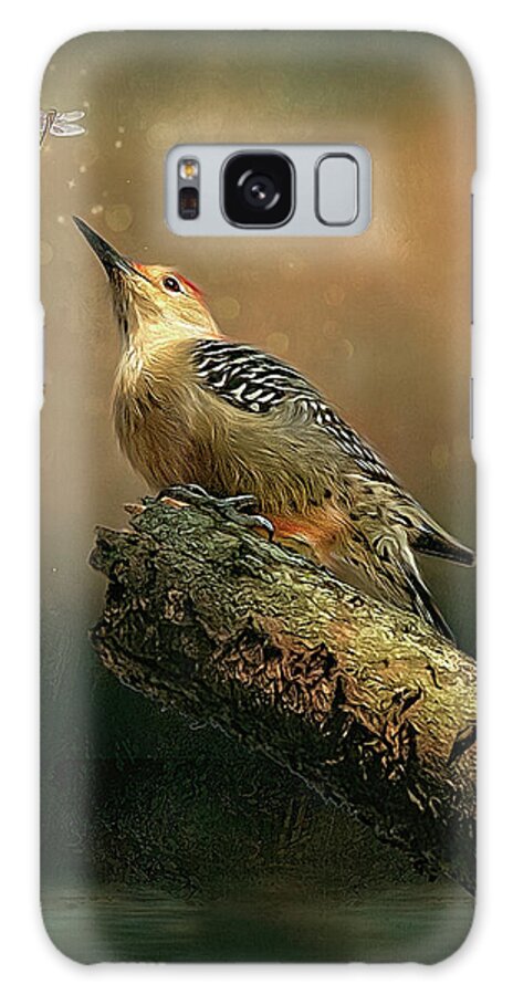 Woodpecker Galaxy Case featuring the digital art Woodpecker by Maggy Pease