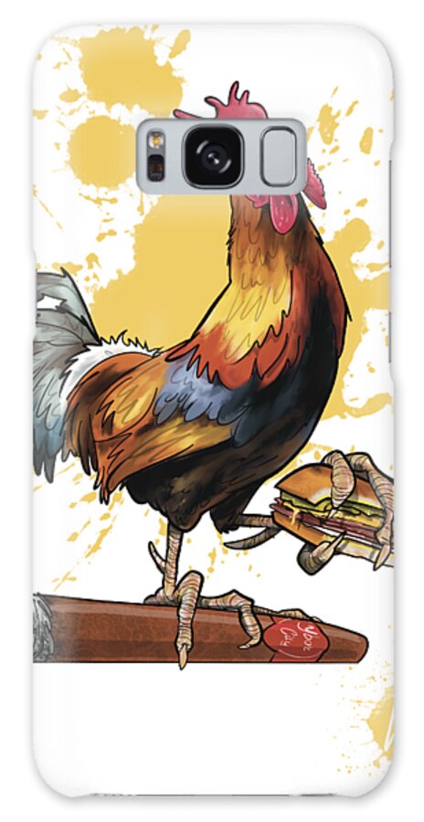Ybor City Galaxy Case featuring the drawing Ybor City Rooster by John LaFree