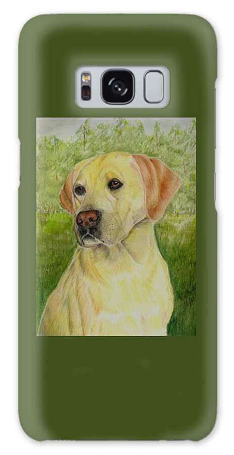 Animals Galaxy S8 Case featuring the painting Yellow Labrador Retiever by Ruth Seal