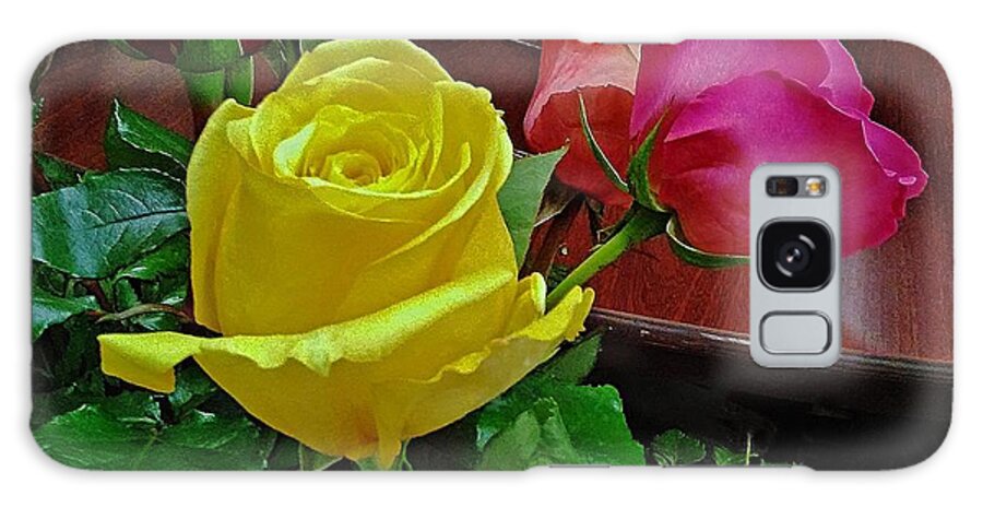 Flowers Galaxy Case featuring the photograph Yellow Rose in Winter by Andrew Lawrence