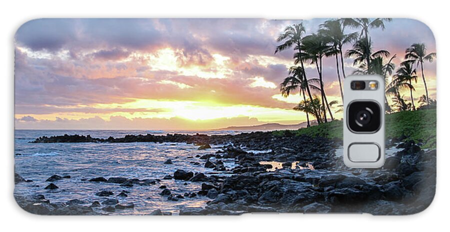 Hawaii Galaxy Case featuring the photograph Yellow Sunset by Robert Carter