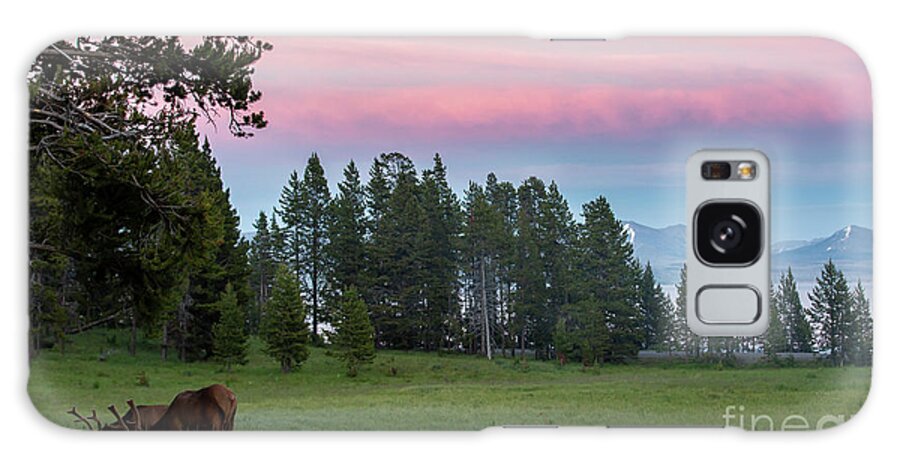 Yellowstone Galaxy Case featuring the photograph Yellowstone Sunset by Erin Marie Davis