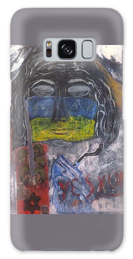 Yeshua Galaxy Case featuring the mixed media Yeshua by Suzanne Berthier