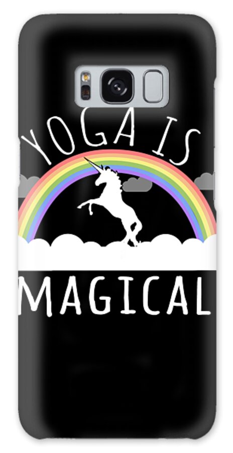 Funny Galaxy Case featuring the digital art Yoga Is Magical by Flippin Sweet Gear
