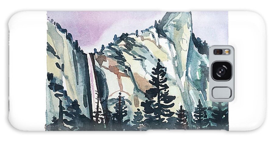 Yosemite Falls Galaxy Case featuring the painting Yosmite Fall #2 by Luisa Millicent