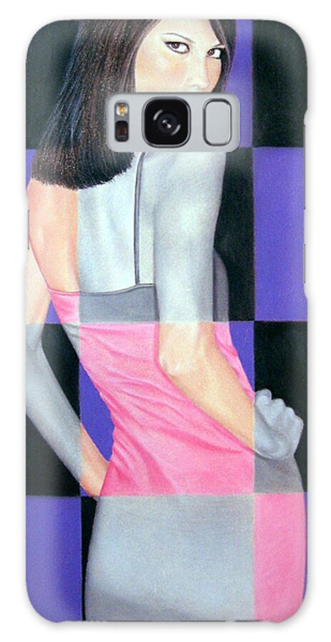 Woman Galaxy Case featuring the painting Your Move by Lynet McDonald