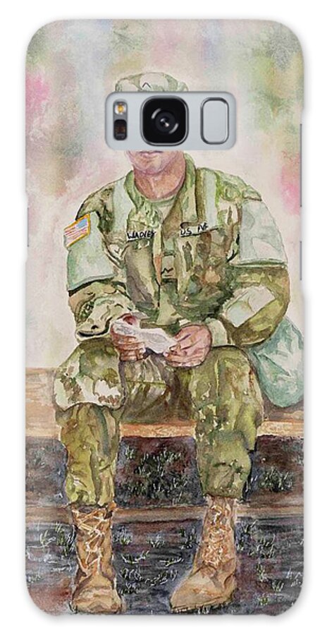 Soldier Galaxy Case featuring the painting You've Got This by Barbara F Johnson