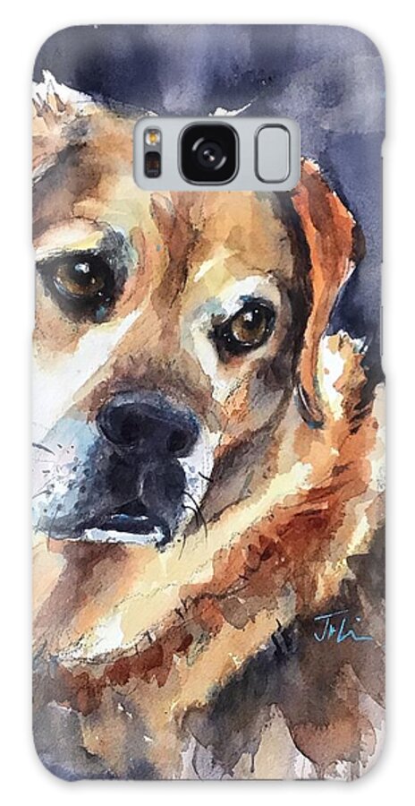 Dog Galaxy Case featuring the painting Zeke by Judith Levins