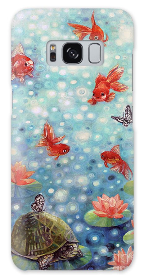 Goldfish Galaxy Case featuring the painting Zen Friend by Manami Lingerfelt