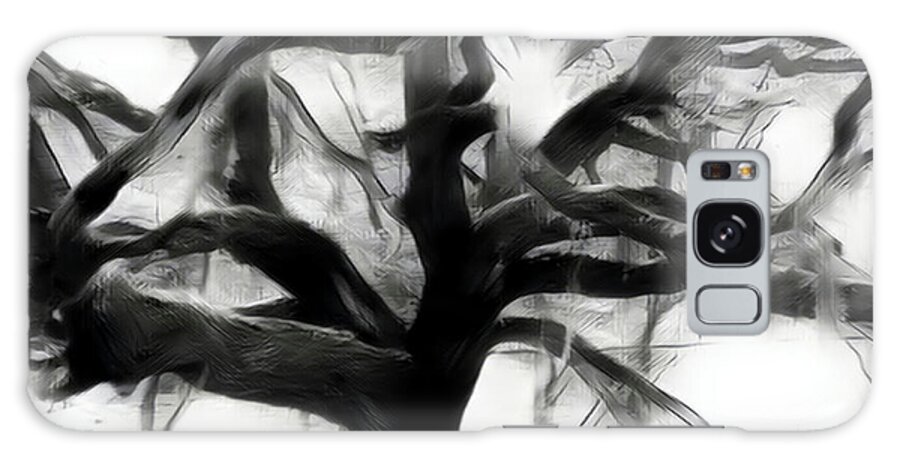 Black And White Galaxy Case featuring the digital art Zen Tree by Christina Knight