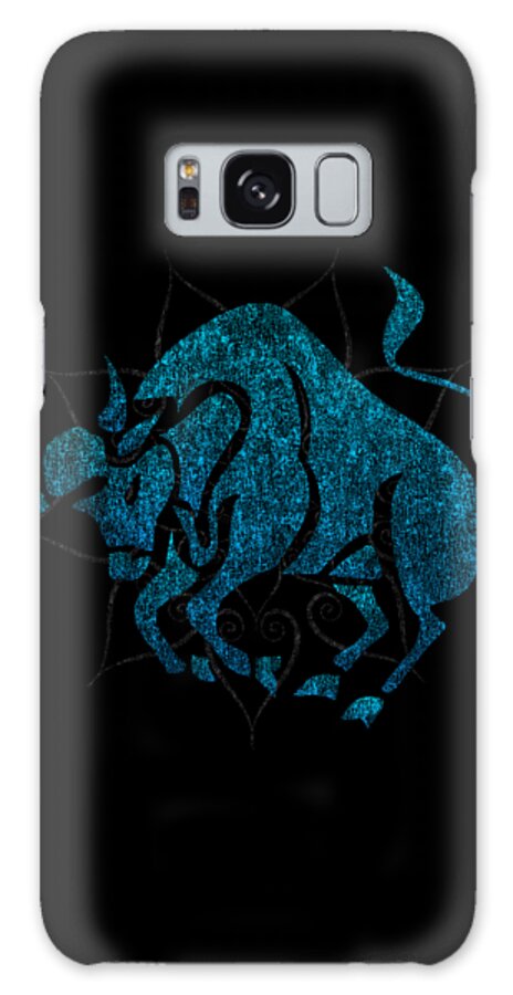Funny Galaxy Case featuring the digital art Zodiac Sign Taurus by Flippin Sweet Gear