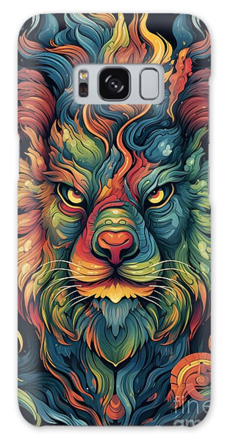 Zoomorphic Galaxy Case featuring the digital art Zoomorphic Beasts - Lion by Peter Awax