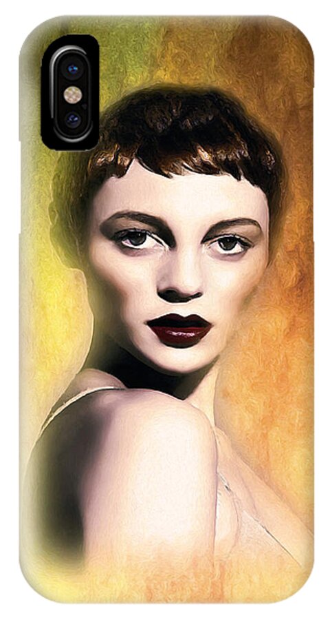 Isabella iPhone X Case featuring the painting A Portrait of Isabella by Tyler Robbins