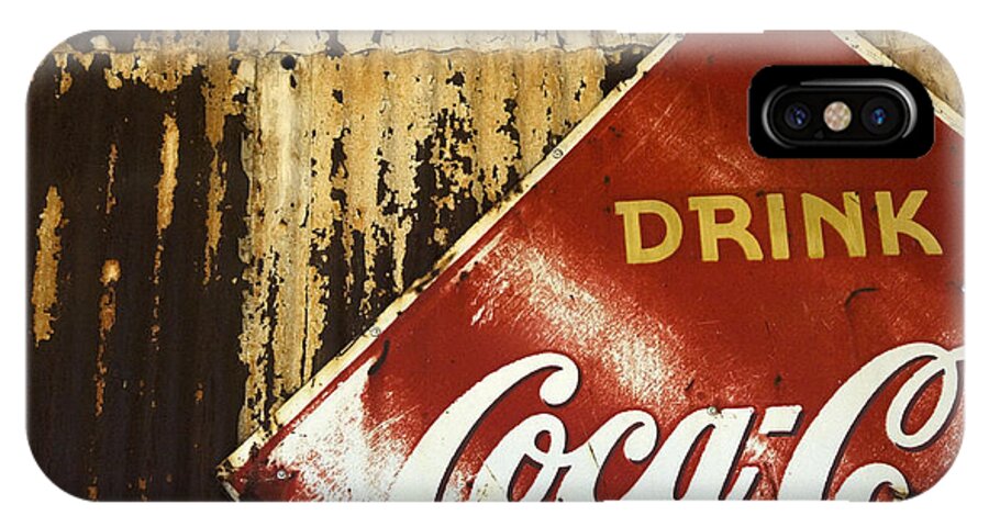 Coke Sign iPhone X Case featuring the photograph Drink Coca Cola Memorbelia by Bob Christopher