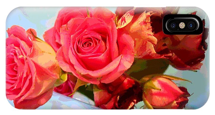 Sylvie Pasquier iPhone X Case featuring the photograph Roses 4 Lovers by Rogerio Mariani