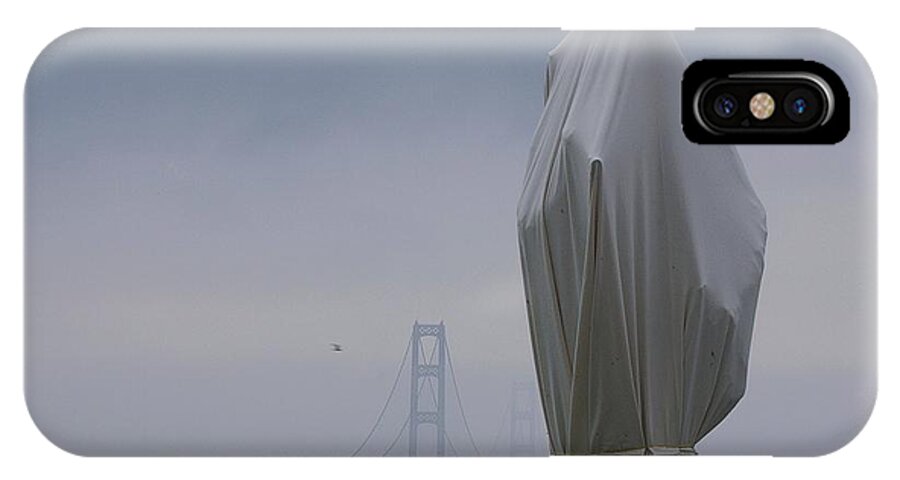 Mackinac Bridge iPhone X Case featuring the photograph Veil Monument by Randy Pollard