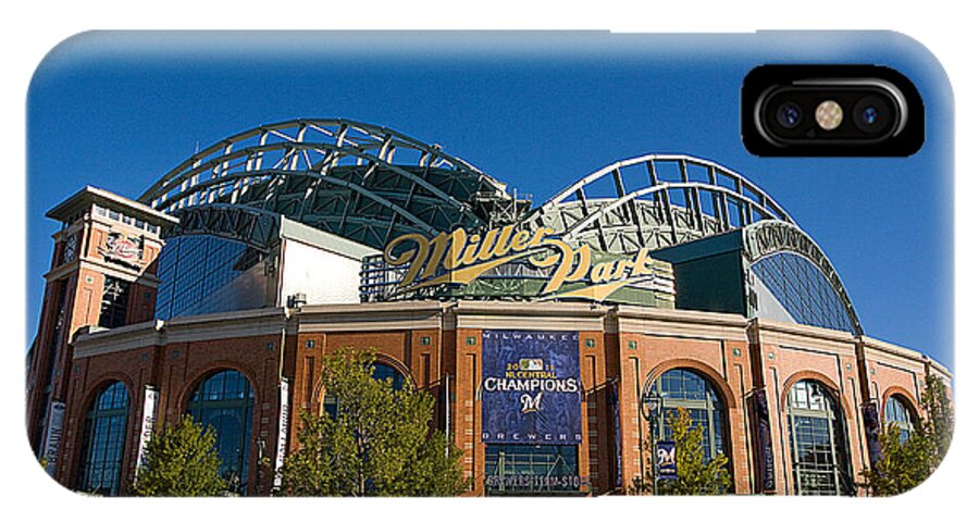Milwaukee iPhone X Case featuring the photograph 0386 Miller Park Milwaukee by Steve Sturgill