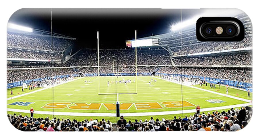 Soldier iPhone X Case featuring the photograph 0856 Soldier Field Panoramic by Steve Sturgill