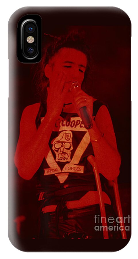 Alice Cooper iPhone X Case featuring the photograph Alice Cooper at the Concord Pavillion #3 by Daniel Larsen