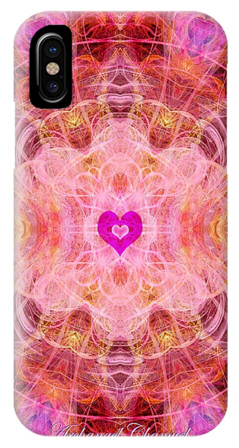 Angel iPhone X Case featuring the digital art Archangel Chamuel #1 by Diana Haronis