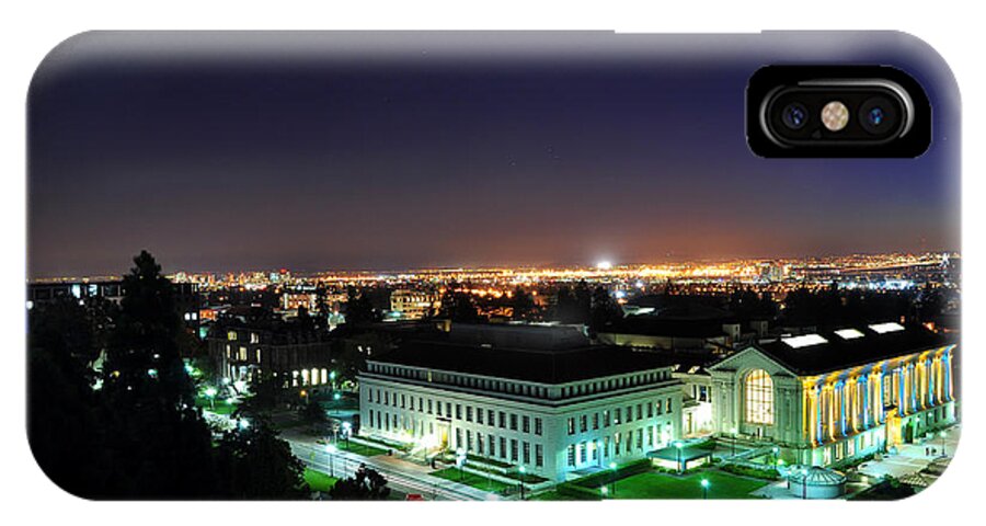 Bay Area iPhone X Case featuring the photograph Blue Campanile and Doe Library #1 by Joel Thai
