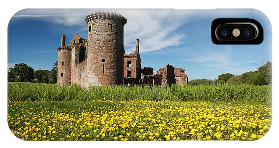 Scotland iPhone X Case featuring the photograph Caerlaverock Castle #1 by Maria Gaellman