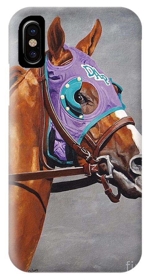 California Chrome iPhone X Case featuring the painting California Chrome #1 by Pat DeLong